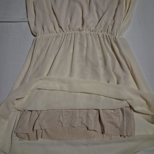 Lynne mini dress with inner lining, cream color
