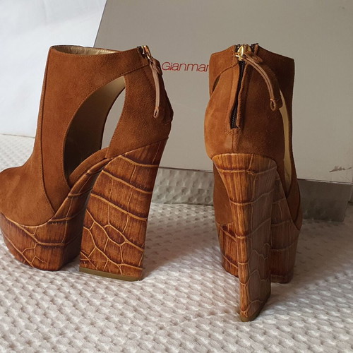 Gianmarco Lorenzi platform sandals new, genuine leather, size 37, brown