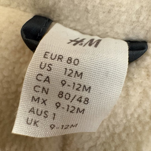 H&M water-repellent baby snowsuit like new, size 92 cm, green