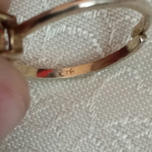 Momopetro 925 silver ring with zircon, used, size 54.5