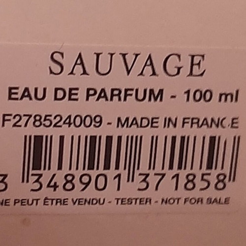 Dior Sauvage EDP 100ml original tester new