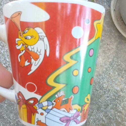Christmas Mug with Cartoon, Like New