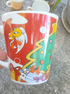 Christmas Mug with Cartoon, Like New
