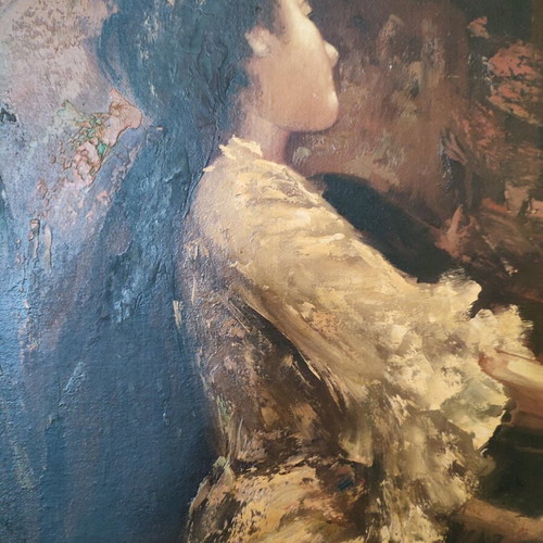 Oil painting used artwork
