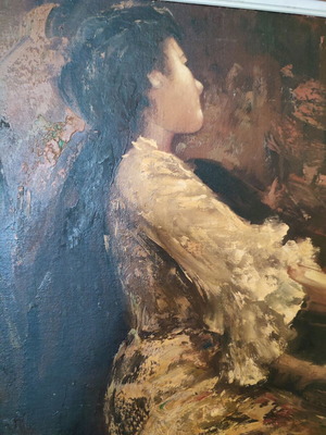 Oil painting used artwork