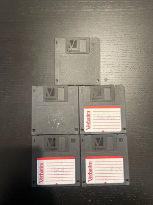 Verbatim floppy 1.44 комплект от 6, в много добро състояние