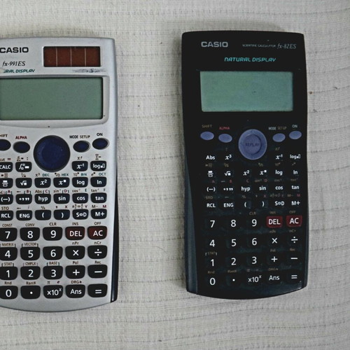 Scientific calculators used Olympia and Casio models