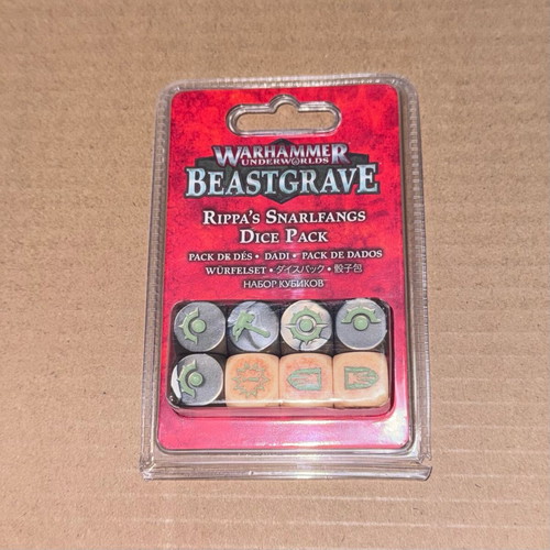 Warhammer Underworlds Beastgrave Rippa’s Snarlfangs Dice Pack like new, sealed