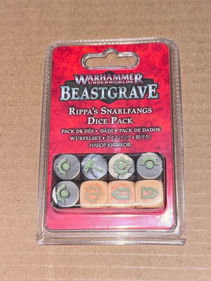 Warhammer Underworlds Beastgrave Rippa’s Snarlfangs Dice Pack like new, sealed