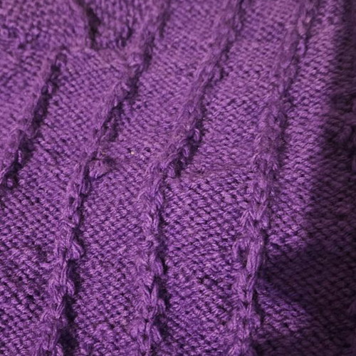 Purple sleeveless sweater handmade made to order, size S/M