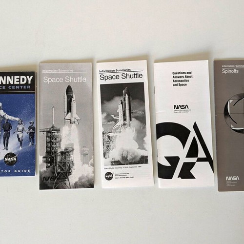 NASA vintage brochures set about Kennedy Space Center and Space Shuttle