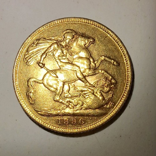 Gold coin 1896 Victoria 22 carats new