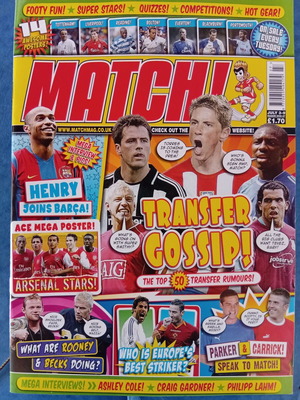 Match Football περιοδικό σαν καινούργιο, τεύχος 3-9/7/2005 με αφίσες Arsenal