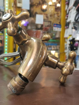 Vintage brass faucet used