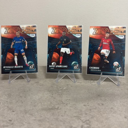 2023-24 Panini Donruss Soccer Zero Gravity Casemiro-Mundryk-Upamecano cards new