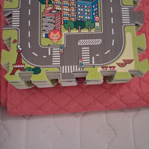 Set of 12 foam road play mats 30x30 cm each