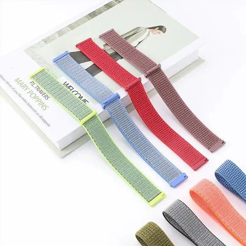 Textile Watch Straps with Velcro for Samsung Huawei Amazfit Garmin new