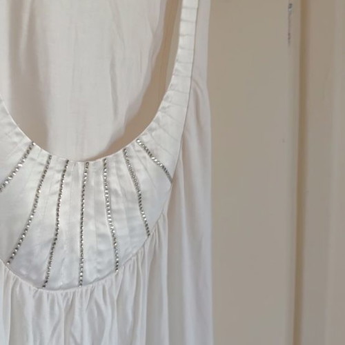 Y2K white dress with rhinestones MYMOO used, size M