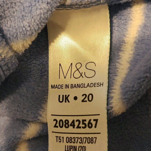Marks & Spencer women's fleece sweater striped, like new, size UK20