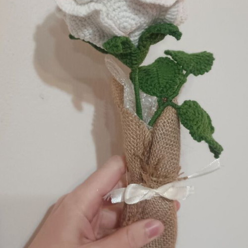 Knitted Rose New Handmade Large Decorative