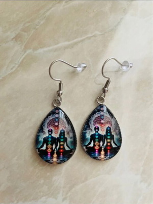 Twin Flames earrings like new, multicolored