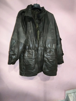 Vintage Oversized Leather Coat like new, brown