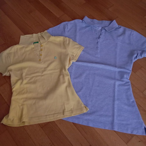 Benetton t-shirts like new, yellow S and grey M
