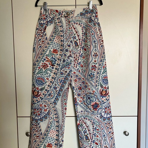 Sézane Martin cropped pants size 36 like new multicolor
