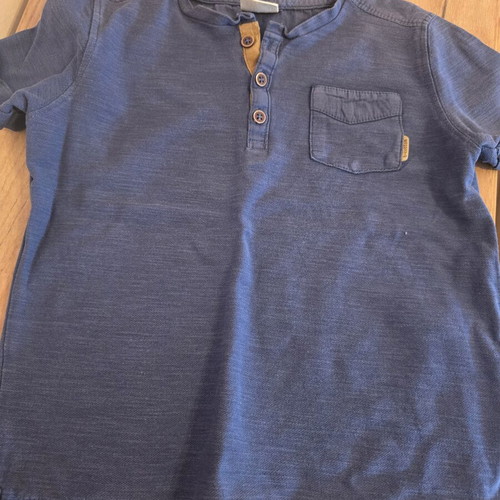 Boys' T-shirts size 116 cm, pack of 10, white and blue