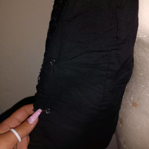 Black sequin jacket like new, size L