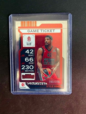 2025-26 Panini Contenders EuroLeague Game Ticket #71 Kyle Hines new