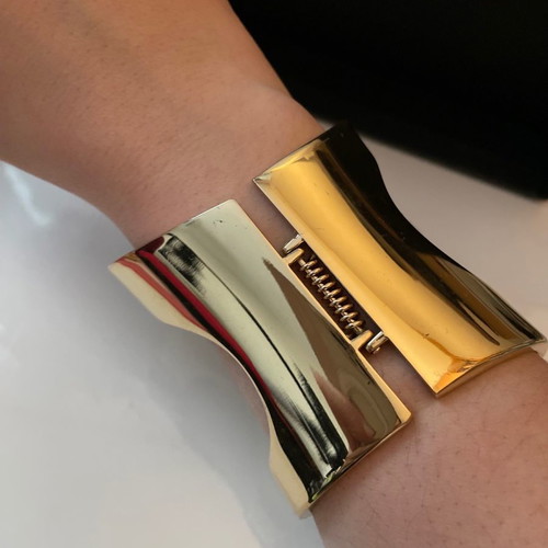 Gold-plated bracelet used from Italian designer