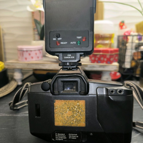 Canon EOS 600 and 1000F with 2 EF lenses and flash like new