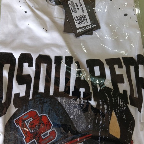 Dsquared2 short-sleeve t-shirt size M new, white cotton