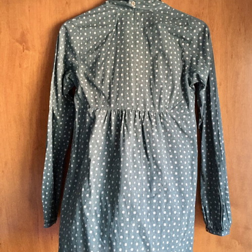 Bershka women's shirt with tie, dark green, size S