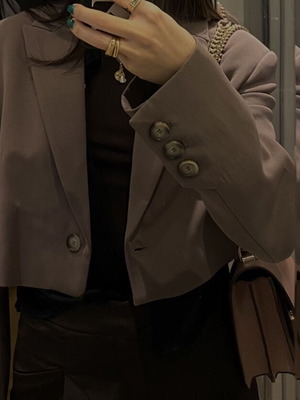Zara cropped blazer like new, brown, size XS