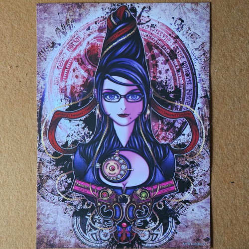 Bayonetta large handmade poster made to order, A3 size
