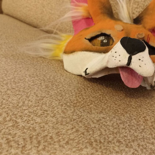 Therian Mask fox cosplay handmade, used, teen size 8-14 years