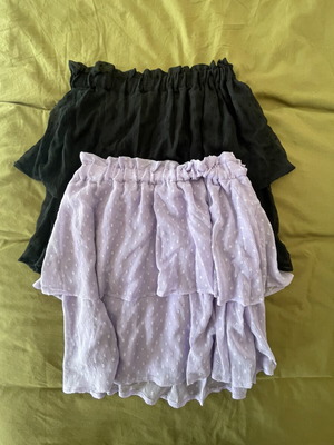 H&M skirts set, black and purple, medium size