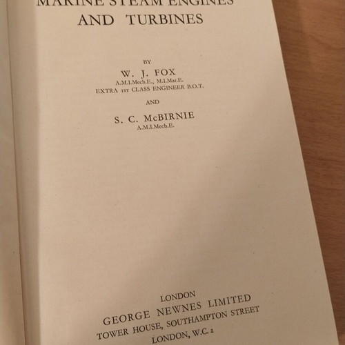 Marine Steam Engines and Turbines Technical Book like new, English