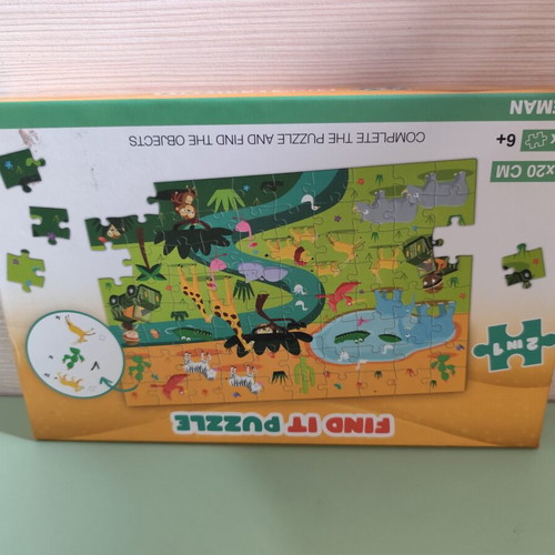 Zeeman Find It puzzle used, 80 pieces safari animals