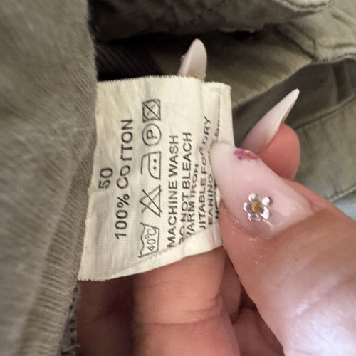 Glo men's cotton chino pants XL, khaki olive