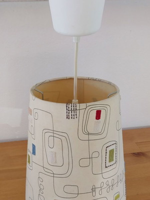 IKEA lamps with retro fabric design used