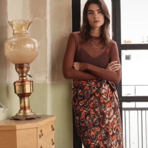 Kado long skirt new, colorful, one size with side tie