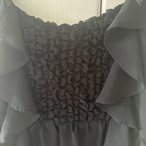 Black dress with ruffles used, size medium