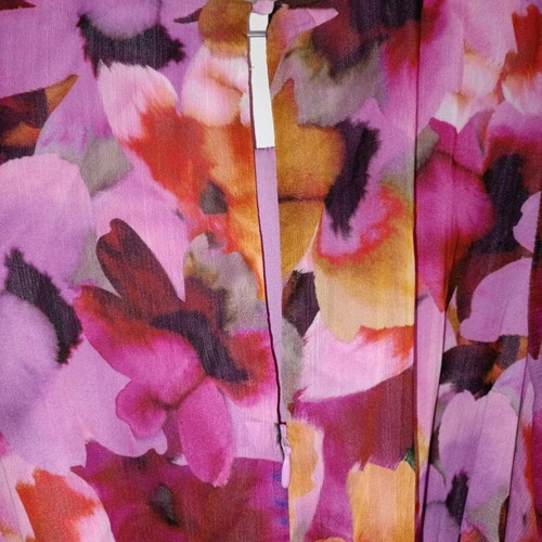 Portmans Floral Cocktail Dress, Pink and Purple, Size M
