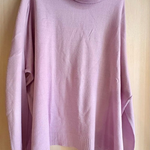 Karavan thin sweater used, purple, large turtleneck one size