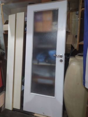 Interior door painted with lock, left 2.04x72.8, like new