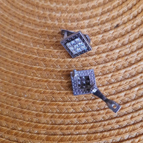 Silver 925 earrings with zircons like new