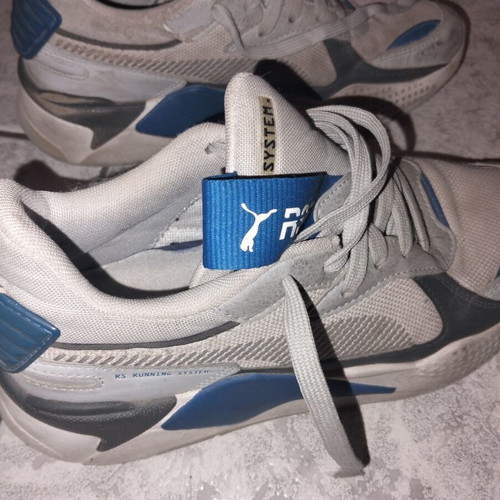 Puma RSX sneakers, size 38.5, grey and blue